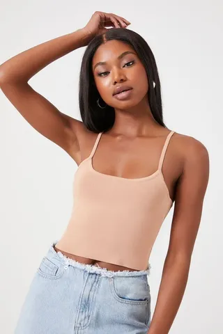 Sweater-Knit Cropped Cami