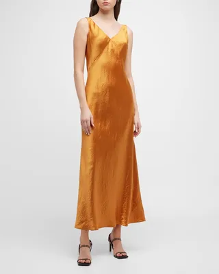 V-Neck Sleeveless Maxi Slip Dress