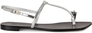 Calipso metallic thong sandals