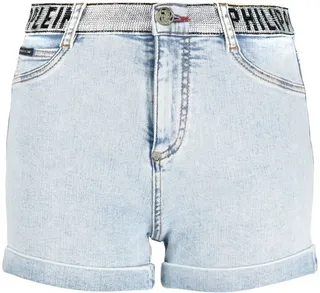 Logo-Embellished Denim Shorts