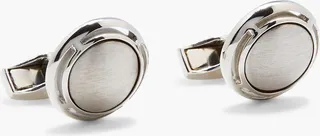Rhodium-plated sterling silver cufflinks