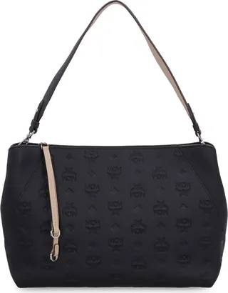 MCM Embossed Monogram Hobo Bag