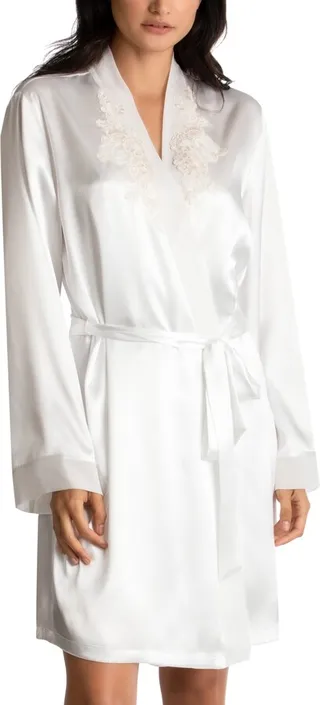 Linea Donatella Sonya Embellished Satin Bridal Wrap Robe