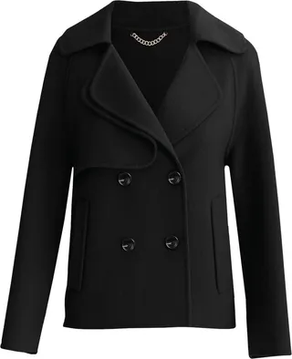 Belle & Bloom - I'm Yours Wool Blend Peacoat - Black