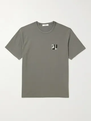Embroidered Cotton-Jersey T-Shirt