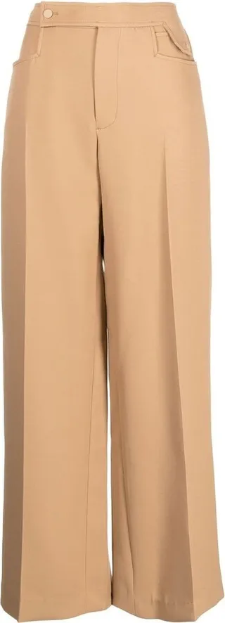 Pressed-Crease Straight Trousers