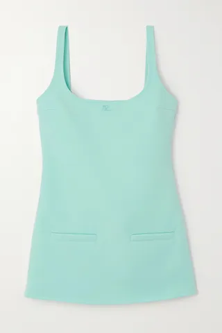 COURREGES - Knitted Mini Dress - Blue