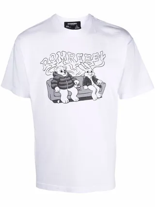 logo couch print T-shirt