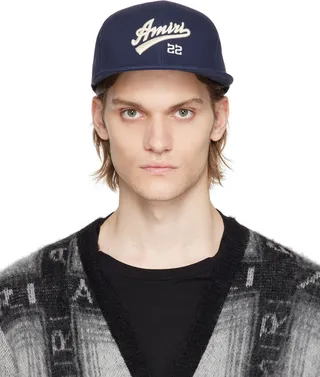 AMIRI Indigo 'Amiri 22' Fitted Cap