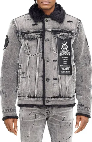 Men's x Naughty by Nature Naughty Type 3 Faux Fur Lined Denim Jacket