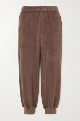 Suzie Kondi - Patmos Cotton-blend Terry Track Pants - Brown