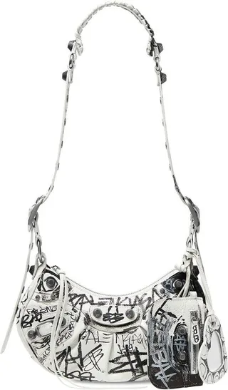Le Cagole XS Graffiti shoulder bag