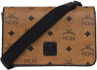 MCM Aren Logo Printed Camera Bag