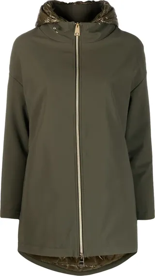 Laminar hooded parka coat