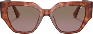 Tortoiseshell-Effect Square-Frame Sunglasses