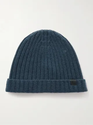 Ribbed Cashmere Beanie