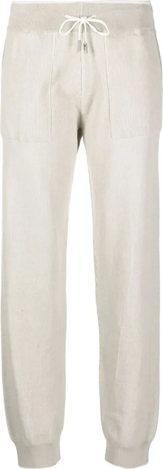Ribbed Cotton Track Pants