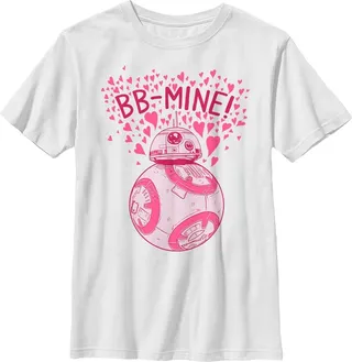 Boy's Star Wars The Last Jedi Valentine's Day BB-Mine T-Shirt - White - X Small