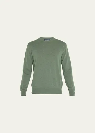 Men's Solid Cashmere Crewneck Sweater