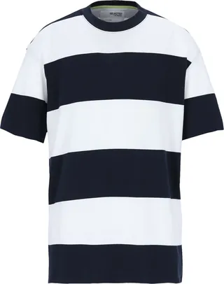 Slhloosebold Ss O-neck Tee G T-shirt Midnight Blue