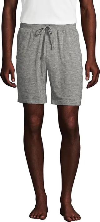 Lands' End Men's Comfort Knit Pajama Shorts - 2X Large - Gray Space Dye