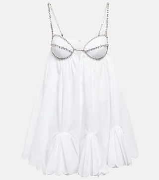 Crystal-embellished minidress