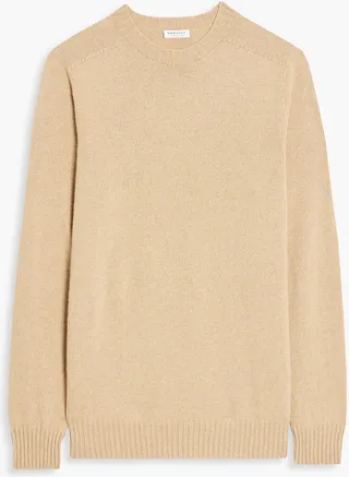 Mélange cashmere and cotton-blend sweater