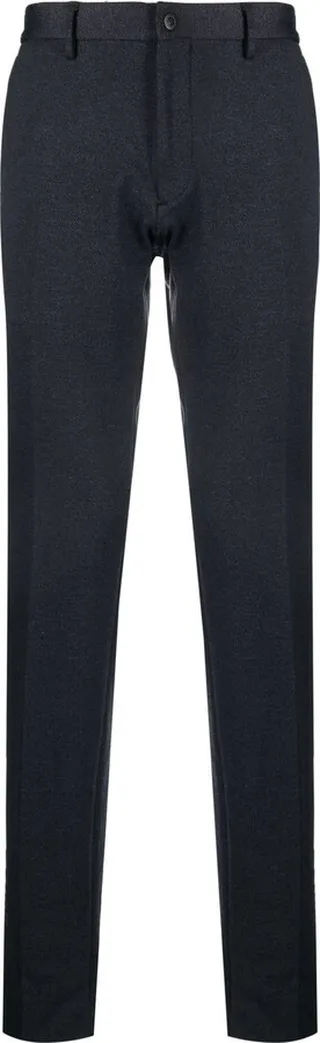 Waistband-Detailing Straight-Leg Trousers