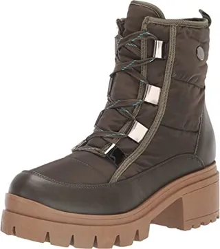 YOKI-ALLEGRA-14 Women's Quilted Leather Combat Boot