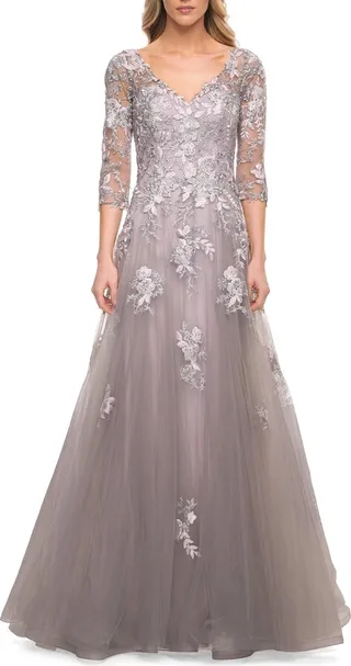 Elegant A-Line Gown
