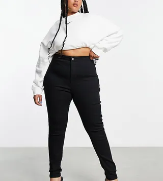 ASOS DESIGN Curve jeggings in black