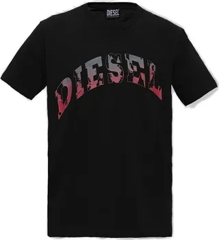 Diesel T-Diegor Logo Printed Crewneck T-Shirt