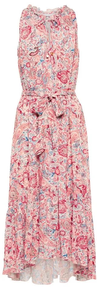 Frill paisley midi dress