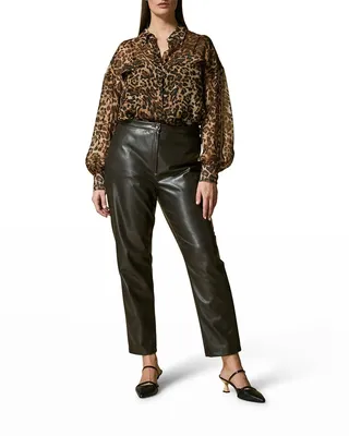 Plus Size Reims Cropped Straight-Leg Trousers