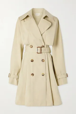 Alexander McQueen - Belted Cotton-gabardine Trench Coat - Neutrals