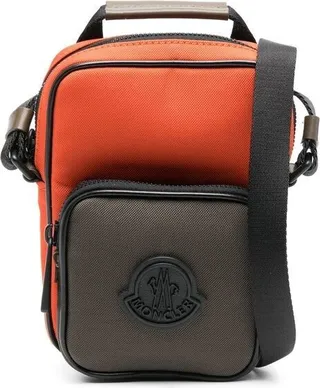 Logo-Patch Colour-Block Shoulder Bag