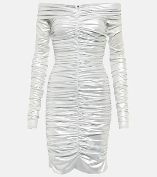 Ruched off-shoulder minidress