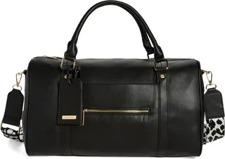 Amber Vegan Leather Overnight Duffle Bag