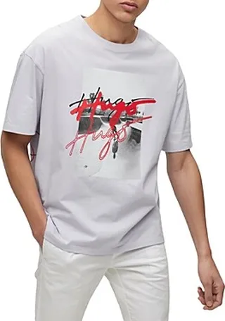 Hugo Embroidered Logo Graphic Tee
