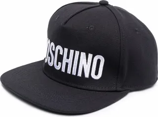 Black Embroidered Logo Baseball Cap
