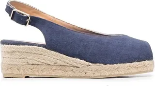 Denim Open-Toe Espadrilles