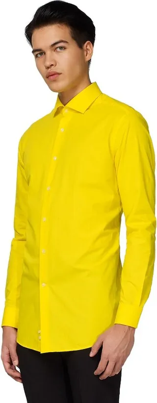 OppoSuits Men's Shirt - Yellow Fellow - Yellow - Size: XS