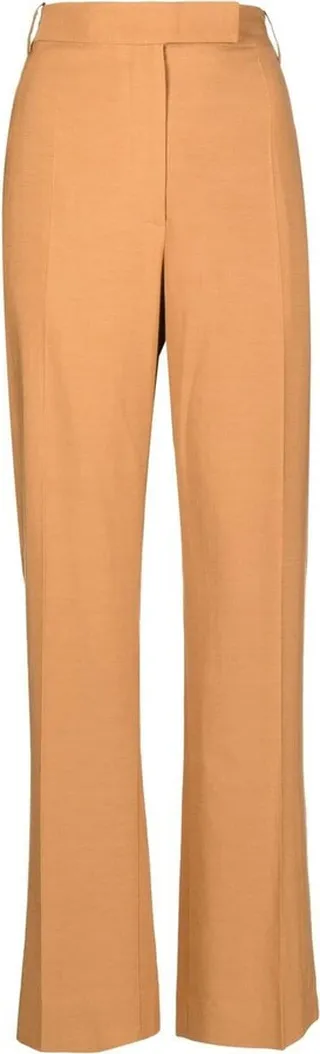 Straight-Leg Design Trousers