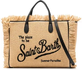 Colette logo-embroidered woven tote bag