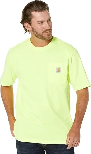 Carhartt Loose Fit Heavyweight Short Sleeve Pocket T-Shirt (Brite Lime) Men's T Shirt