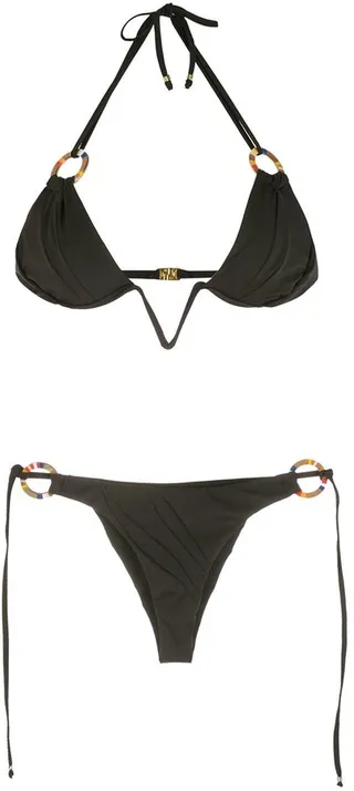 Ring-Detail Halterneck Bikini