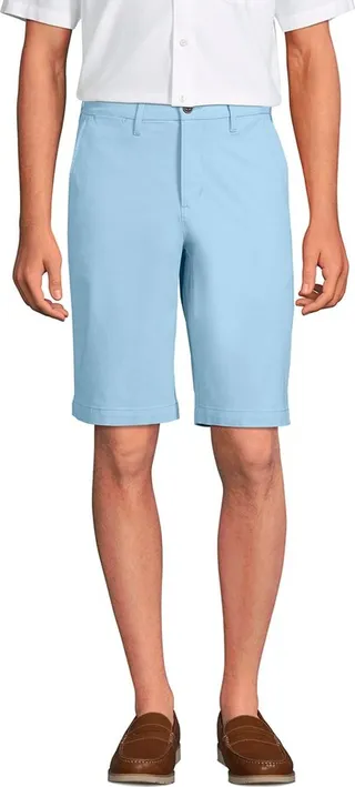 Lands' End Men's 11" Comfort Waist Comfort First Knockabout Chino Shorts - 42 - Soft Blue Haze