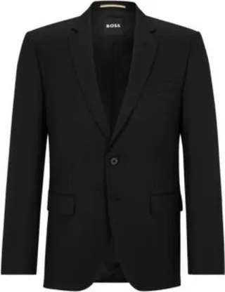 Single-breasted jacket in virgin-wool serge