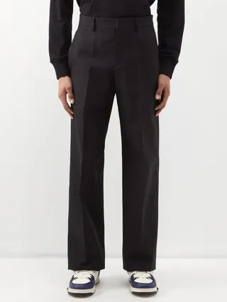 Cotton Wide-leg Trousers