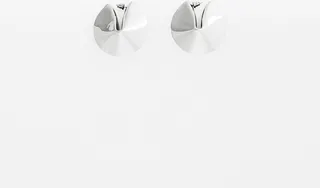 Alexander Wang Unisex Fortune Cookie Earring Shiny Silver
